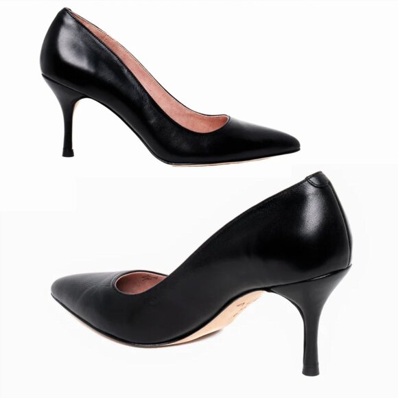 Sleek Black Leather Heels - Picture 3 of 16